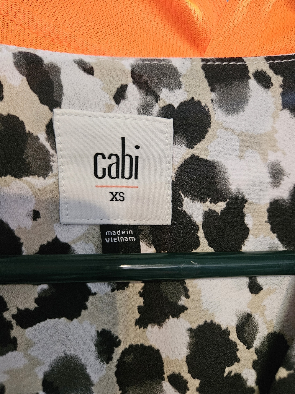 CAbi XS Animal-Print Top